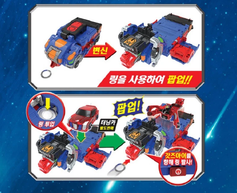 Turning Mecard God Land Lifter Turning Car Transformer Robot Kids Toy - Image 3 of 4