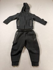 Nike Tech Fleece Full-Zip Hoodie and Jogger Tracksuit Set, Black