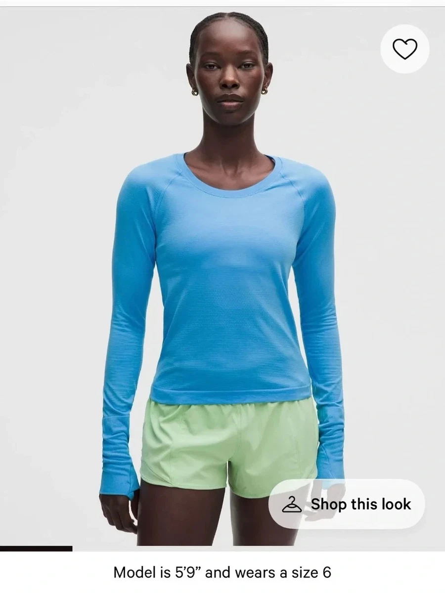 25+ Lululemon Swiftly Tech Blue Activewear Tops for Women for sale