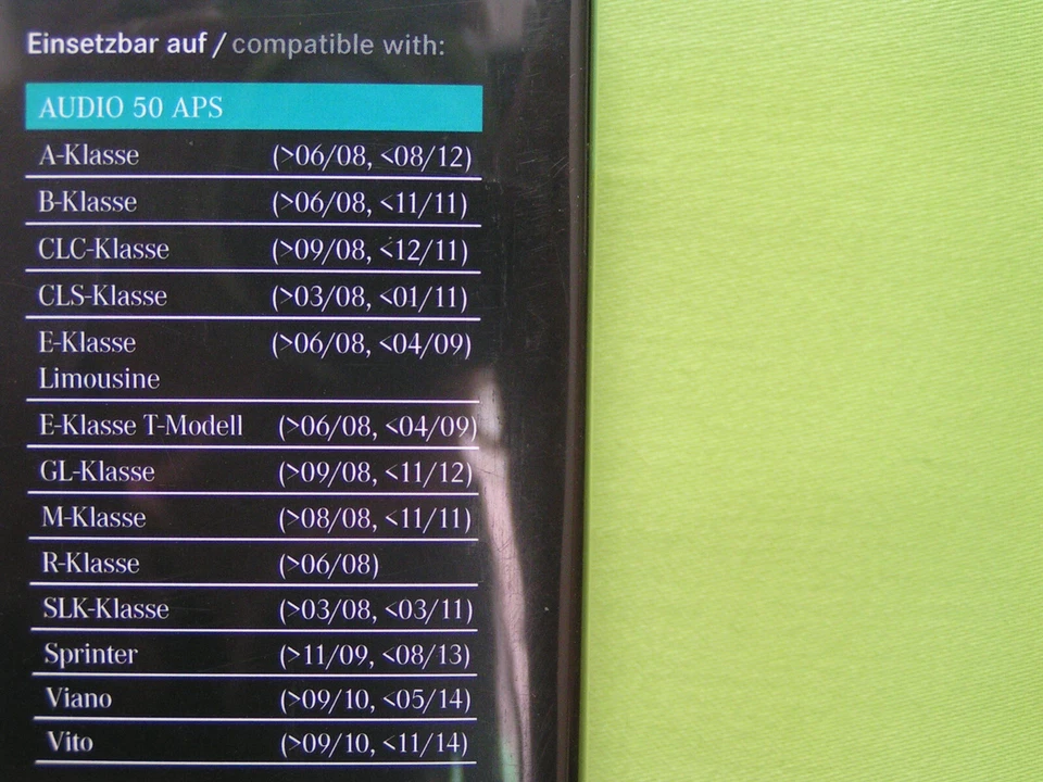 DVD NAVIGATION MERCEDES BENZ AUDIO 50 APS ALPEN OSTEUROPA 2014 A B E GL M R SLK - Bild 2 von 2