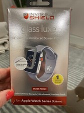 Zagg Glass Luxe Invisible Shield screen protector 4 Apple Series 3 watches 38mm