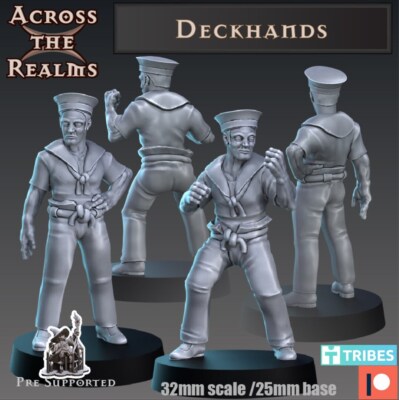 NPC - Eldritch's Horror - Deckhands 2 pack | DnD Miniatures | Tabletop Gaming |