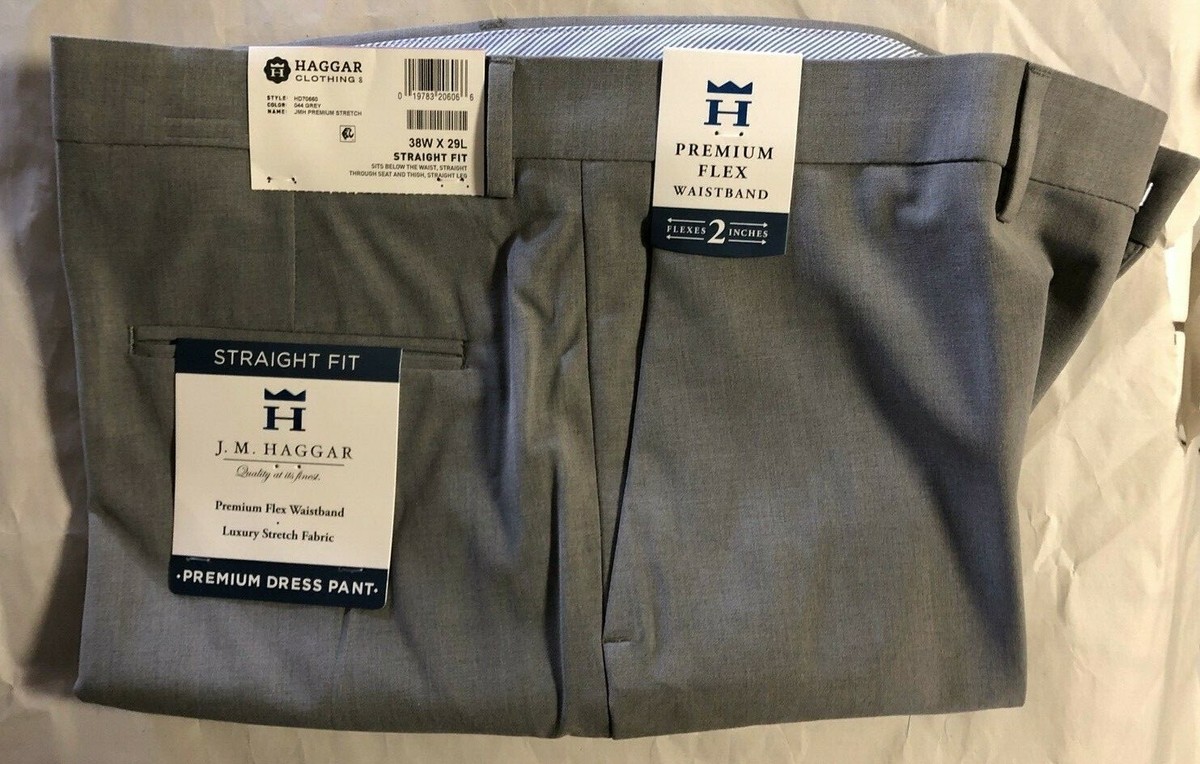 haggar straight fit premium stretch dress pants Haggar Premium Comfort Dress Pants in Khaki main image 1