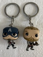 Funko Pop! Llavero de bolsillo Marvel Avengers Capitán América y Thor Bobbleheads