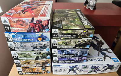 11 x 30 Minutes Missions 30MM 1/144 ungebaut neu Bandai Gunpla Modellbausätze Konvolut