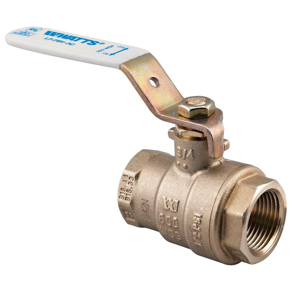 Watts 3/4 in. Brass FIP x FIP Full Port Threaded Ball Valve