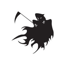 Death Grim Reaper - Vinyl Decal Sticker - Multiple Color Sizes - ebn880