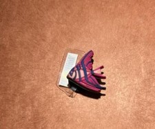 Authentic CROCS ANGEL FISH JIBBITZ Shoe Charm Purple Pink NEW w/ TAGS 1"x1"