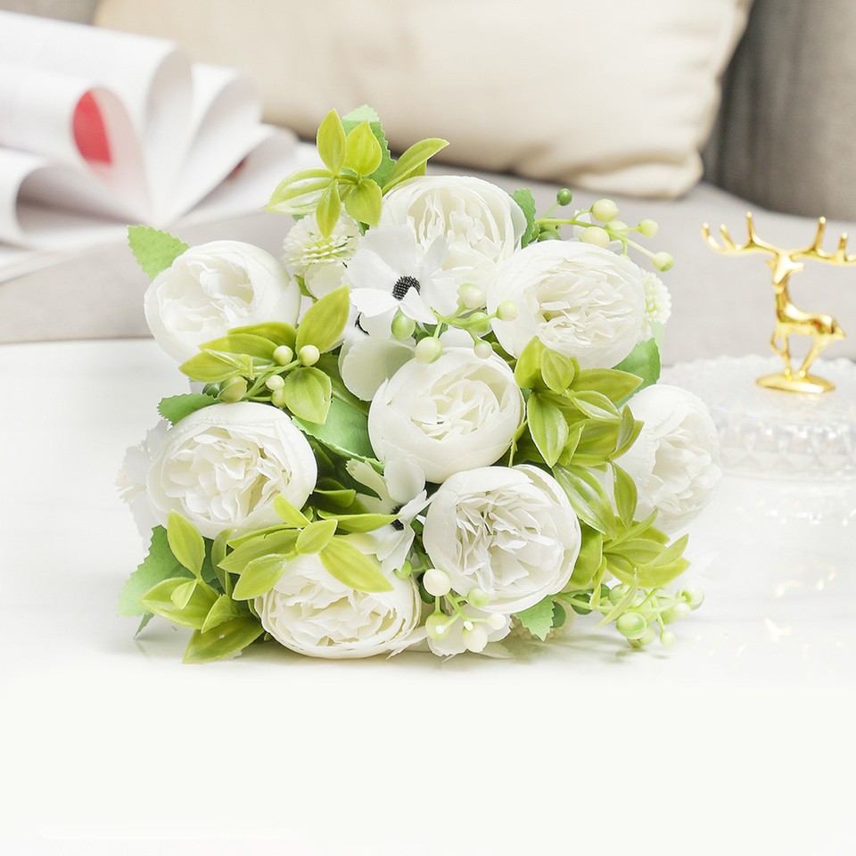 Peony Bouquet Flower Centerpiece Peony Flower Bouquet for Home Wedding
