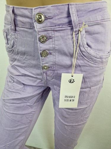Karostar: TREND Boyfriend Baggy Jeans Hose 4 Farben Knopfleiste Gr. 38 - 48 - Bild 14 von 29
