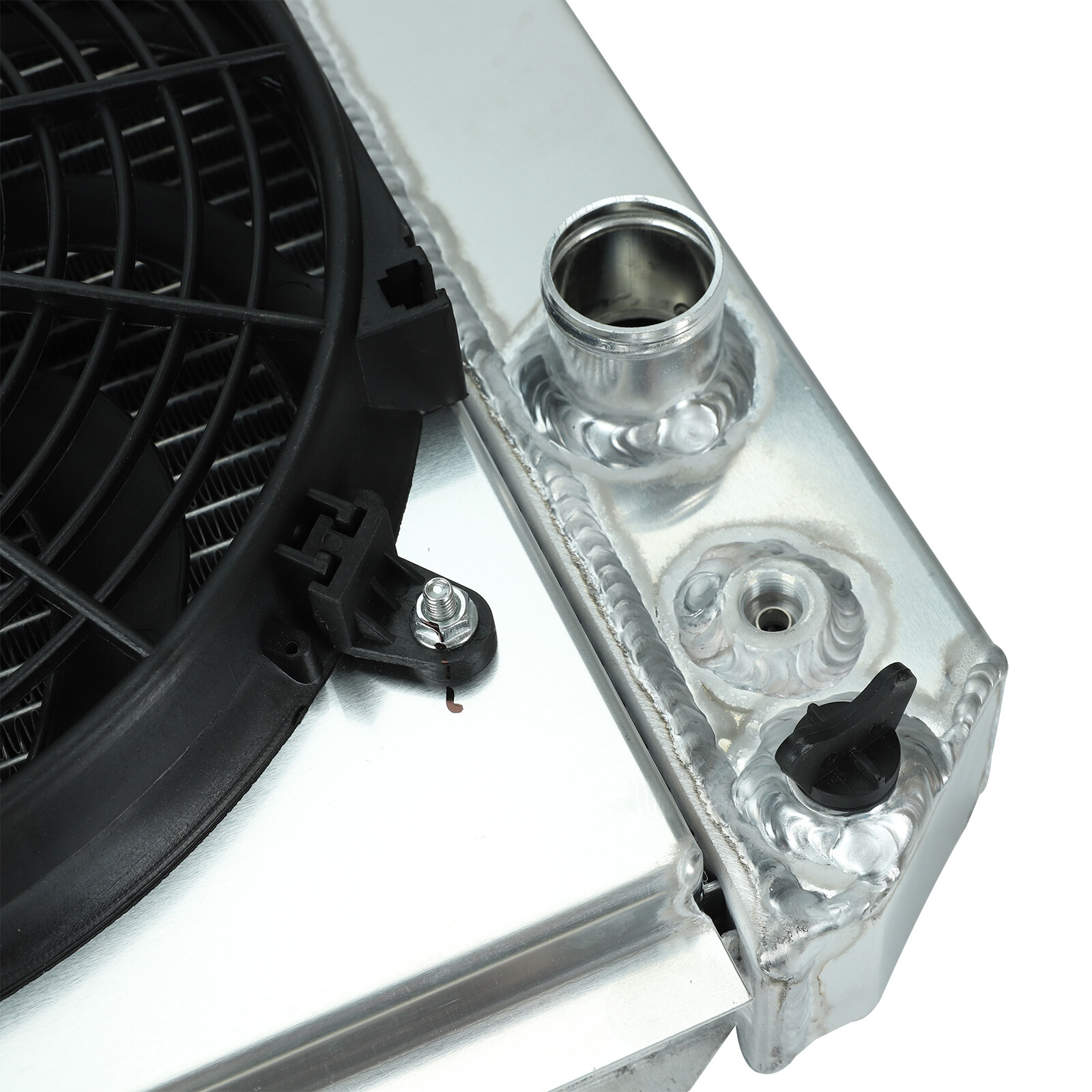 3 ROW ALUMINUM CORE RACING RADIATOR+PULL FAN SHROUD FOR 8490 CORVETTE