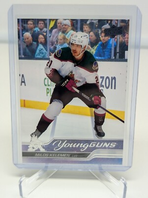 2023-24 Upper Deck Series 1 Young Guns Clear Cut Milos Kelemen #211 RC Coyotes