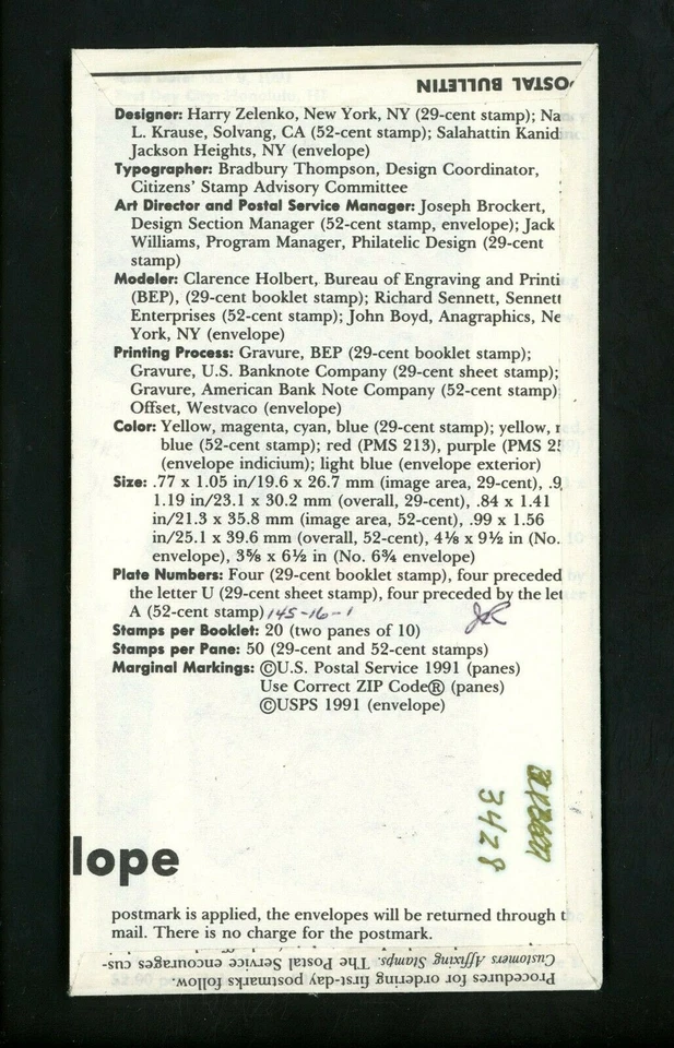 Ranto Cachet US FDC #2618 on 2535 w/ 2537 Love Stamps heart parrots 1992 - Image 2 of 2