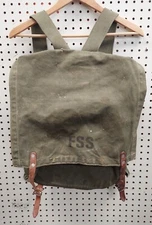 Vintage 1950's/60's FSS Heavy Canvas & Leather Fieldpack Backpack Forest Service
