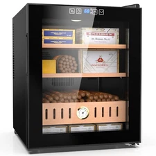 50L Electric Cigar Humidor Cabinet, Large Capacity 350 Count Electric Humidors