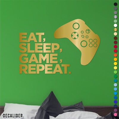 Xbox Series X & S Eat Sleep Game Repeat Sticker Aufkleber Wandbild Schlafzimmer Gaming