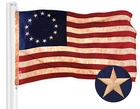 Betsy Ross Tea Stained Flag 4x6FT Embroidered Polyester