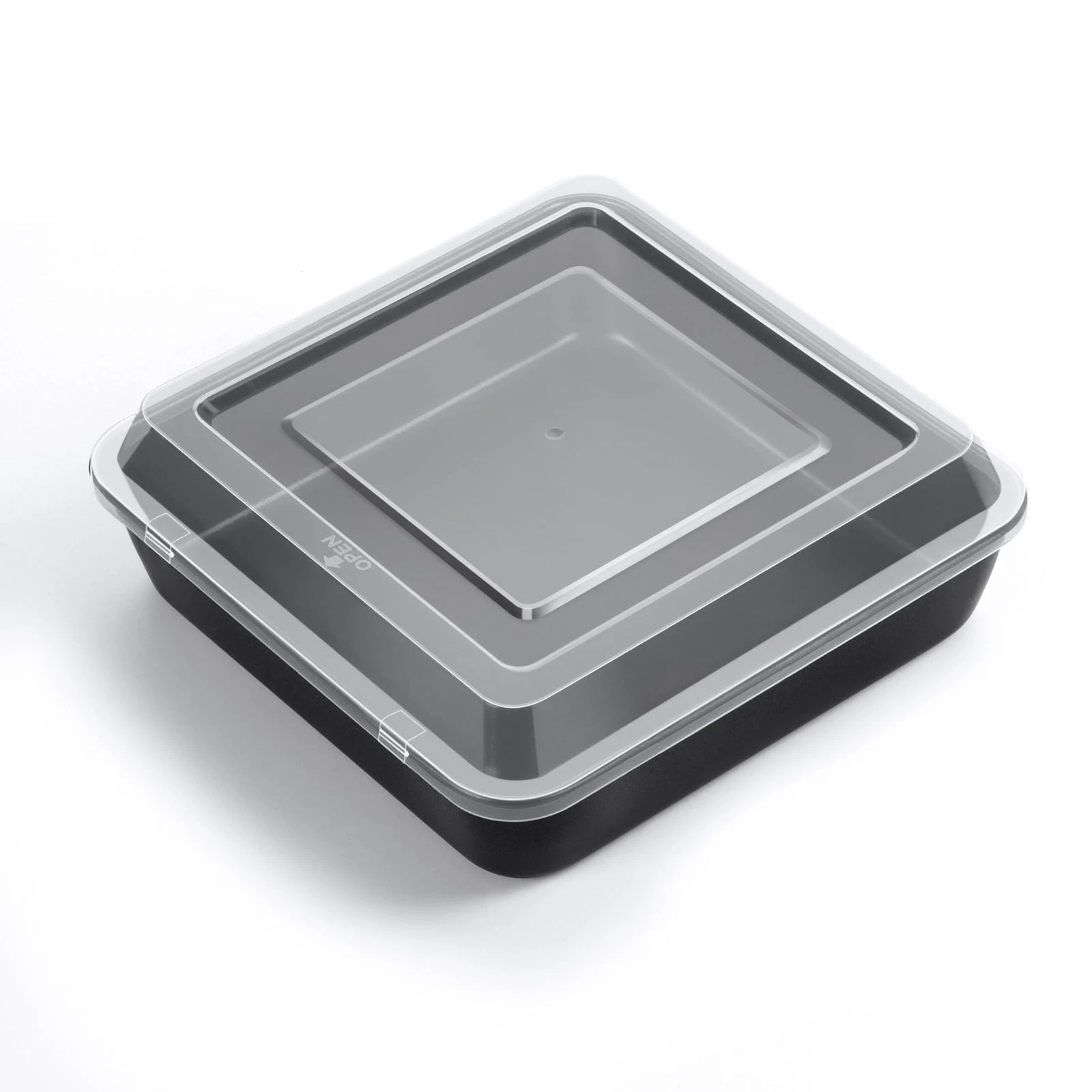 8 Inch Stainless Steel Square Baking Pan with Lid for Meal Prep Food Storage