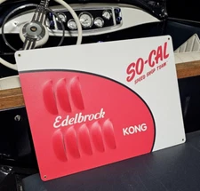 SO-CAL Speed Shop LOUVERED Metal SIGN Hot Rod Kong Ignition SCTA NHRA vtg style