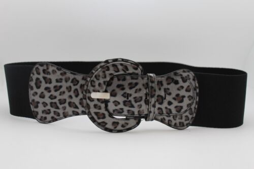 Mujer Elástica Ancho Leopardo Cinturilla Estampado Animal Cinturón Guepardo Fit - Imagen 7 de 12