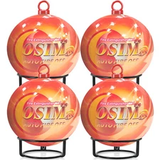 4 PACK Portable Automatic Fire Ball Extinguisher with Bracket and Hook Mount