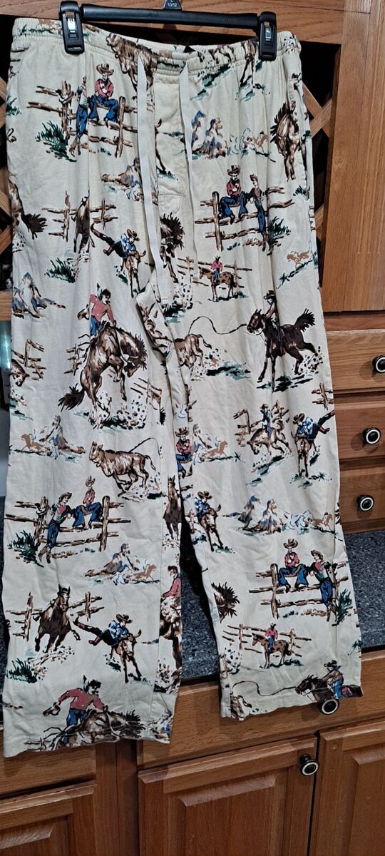 KURT COBAIN Nick & Nora Cowboys Rodeo Flannel PJs Pajamas KURT COBAIN Nick & Nora Cowboys Rodeo Flannel PJs Pajamas