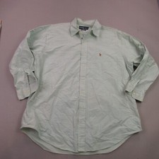 Polo Ralph Lauren Shirt Mens 17 Long Sleeve Button Front Classic Fit Stripes