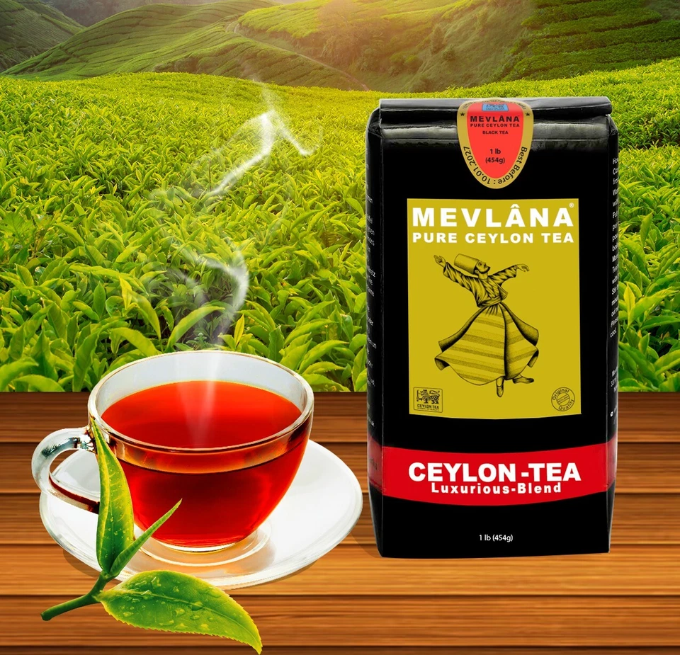 Té de Ceilán Mevlana, hoja suelta, 1 libra - Las mejores hojas de té negro de Ceilán de Sri La Foto 4 de 4