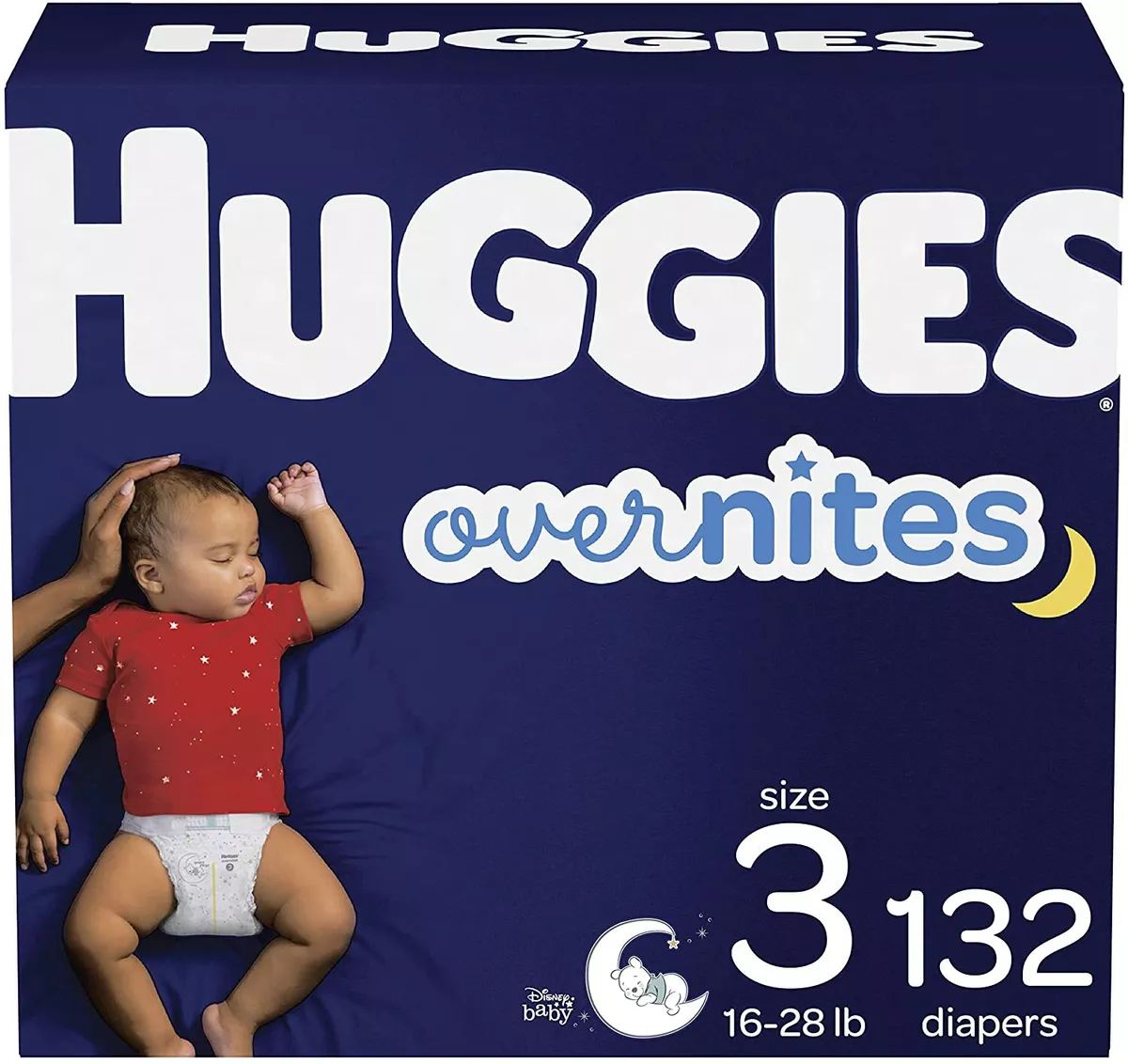 Huggies Overnites Nighttime Disposable Baby Diapers, Size 3, 4, 5, 6 ✓