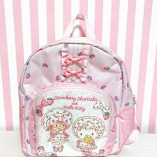 Sanrio Hello Kitty Strawberry Shortcake Backpack School Bag Pink Ribbon RARE JP