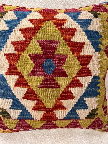 Fundas de cojín Afghan Kilim 100 % lana hechas a mano - multicolor - Imagen 69 de 91