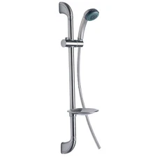 Bathroom Hand Shower Brass Slide Bar Adjustable Height Soap Dish Brushed Nickel