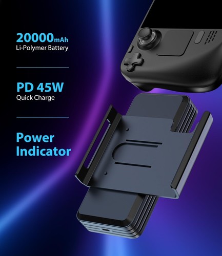 20000Mah Power Bank for Steam Deck, 45W PD 3.0 Fast Charging Battery Bank, Exter - 第 3/7 張圖片