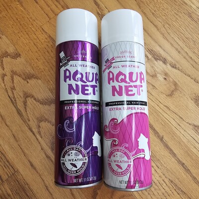 2 Aqua Net Extra Super Hold Professional Hair Spray 1 Unscented 1 Fresh ...