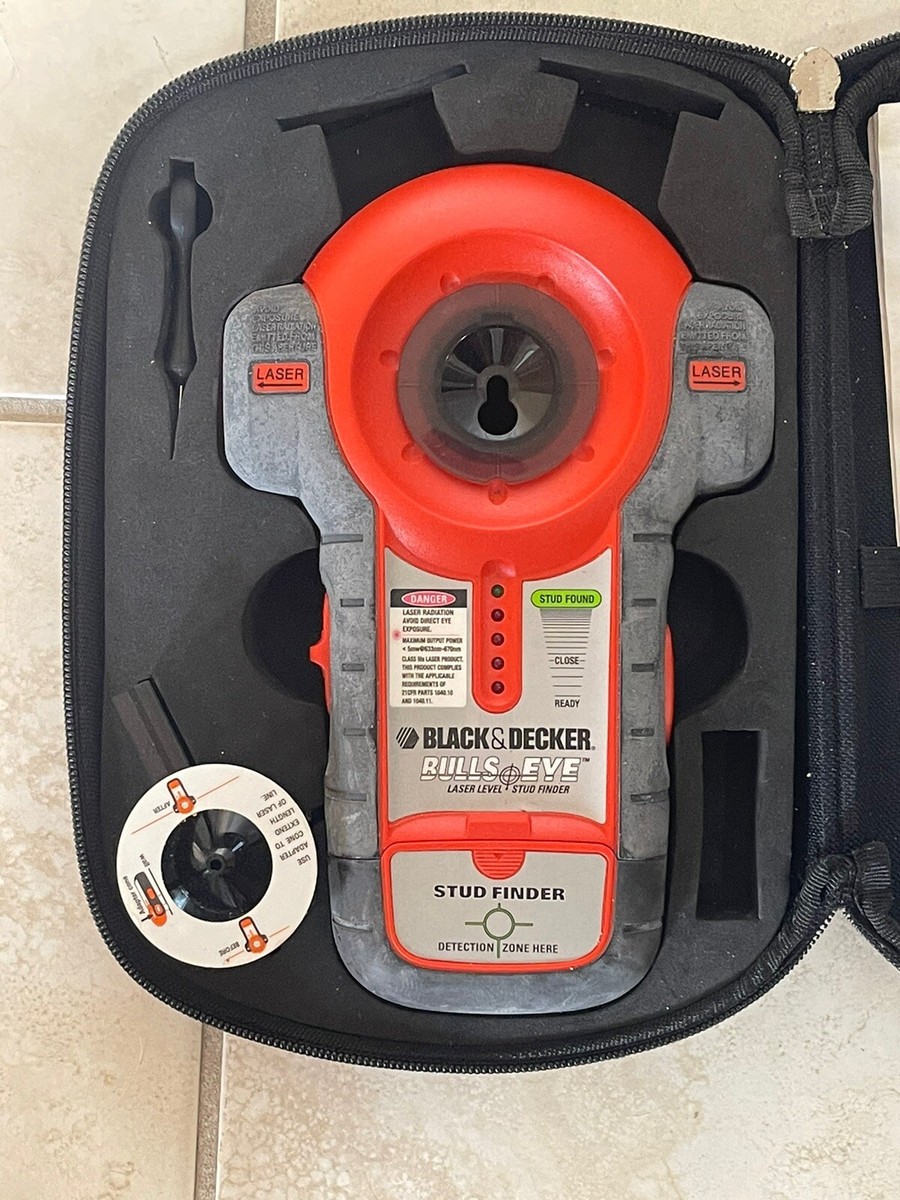 BLACK & DECKER BULLSEYE LASER LEVEL & STUD FINDER BDL 100S W