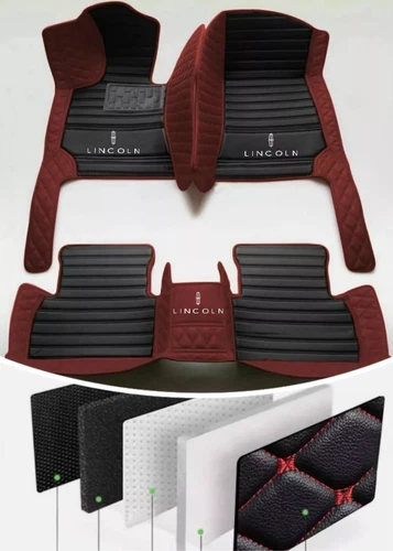 For Lincoln MKZ Car Floor Mats Custom Leather Luxury Liners Waterproof Carpets - Imagen 3 de 37