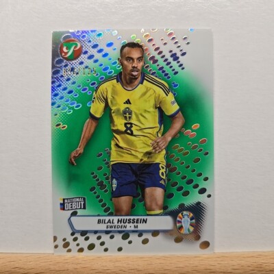 2023 Topps Pristine Soccer UEFA EURO Bilal Hussein base GREEN 076/125 ...