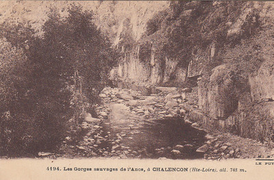 CHALENCON 4194 les gorges sauvages de l'ance stamped 1931