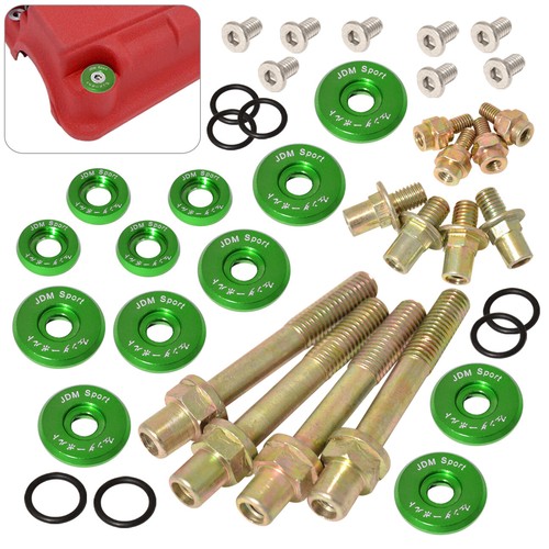 For Honda B-Series Acura Cam Cap/Cup/Header/M8 Fender/Valve Washers+Bolt Green - Picture 5 of 6