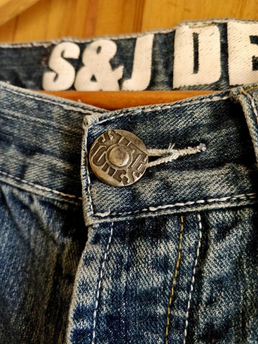 Jeans denim Smith & Jones ~ uomo ~ vintage ~ gamba dritta W30 L32 - abbigliamento autentico - Foto 4 di 16