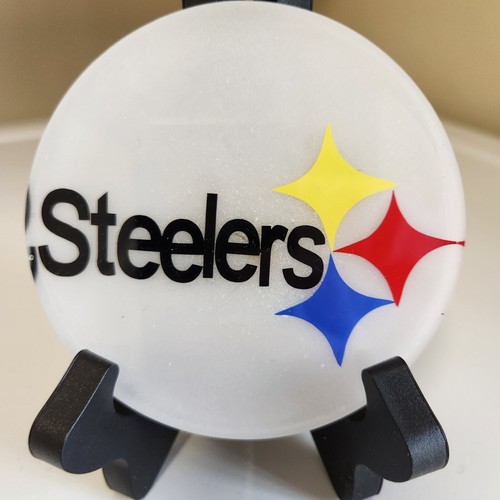 Handmade Pittsburgh Steeler Resin Coasters Set of 4 - 第 1/2 張圖片