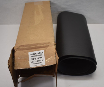 Leather Top Anti Fatigue Mat 1/2'' X 24'' x 4' Emboss Black Floor Pad Comfort