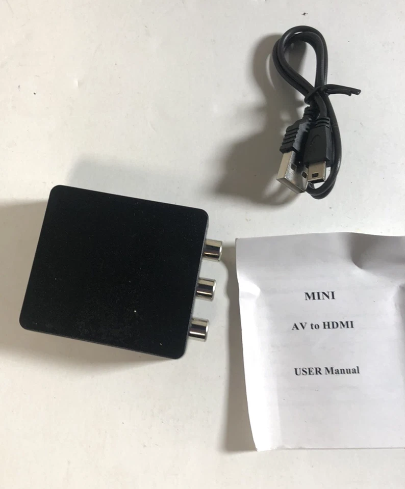 1080P Mini HDMI To RCA AV Converter Adapter CVBS video Audio for PC Xbox TV NEW - Image 2 of 4
