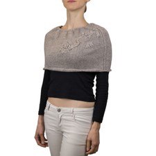 Marlboro XAS27501900 Mantella Coprispalle Poncho da Donna in Lana Beige -51%