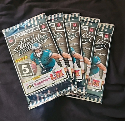 (5) 2024 Panini Absolute NFL Football Factory Sealed Hobby Gravity Feed Pack LOT