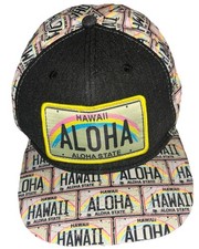 Baseball Cap Aloha Hawaii State License Plate Vintage 1990s Classic Cap