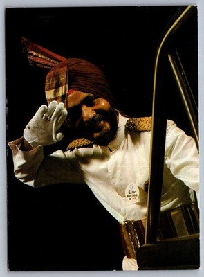 1970s Hotel Doorman New Delhi India Postcard