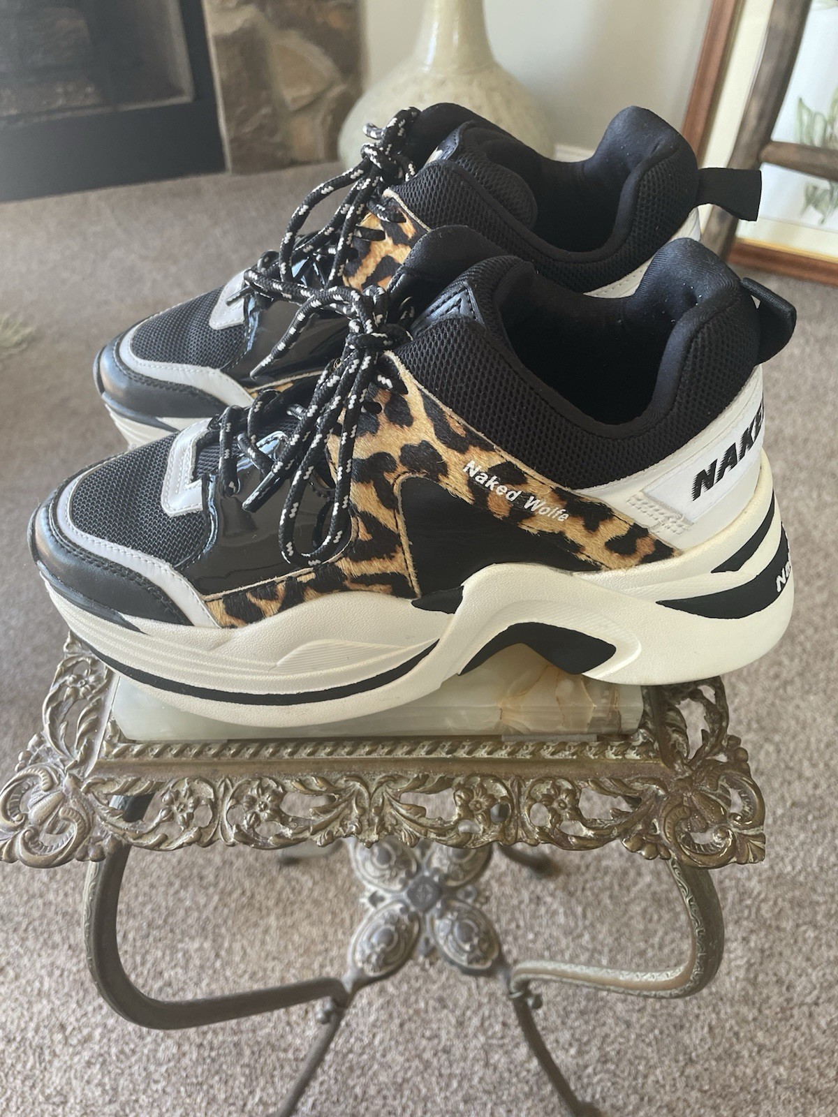 Naked Wolfe Art Track Leopard Platform Sneakers - image 2