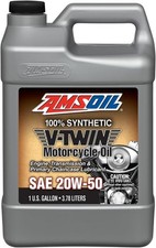 Amsoil 20w-50 100 Synthetic V-twin Motorcycle Oil 1 Gallon Jug