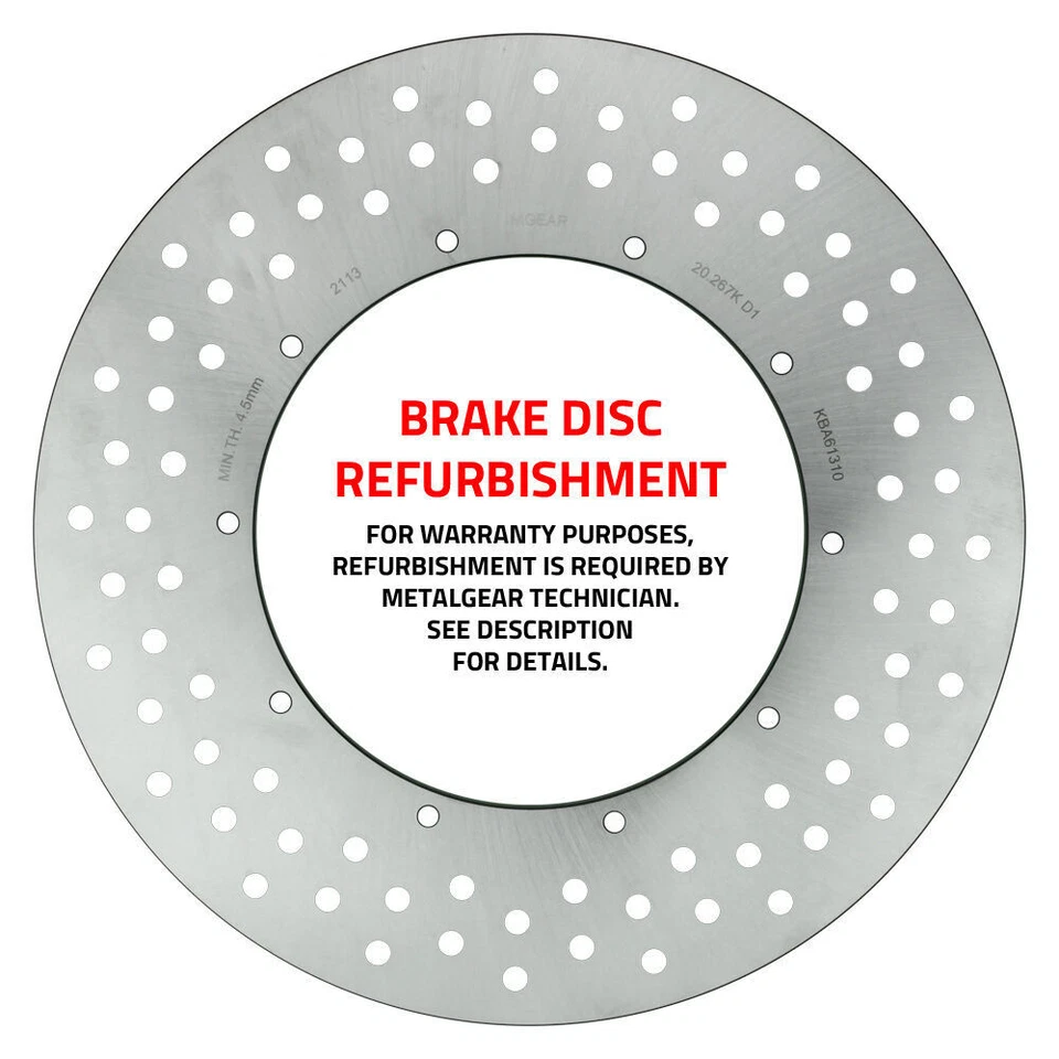 Disco de freno delantero izquierdo MG para BMW R 90 S 1973-1976 (20-267-K-D1) Foto 3 de 4